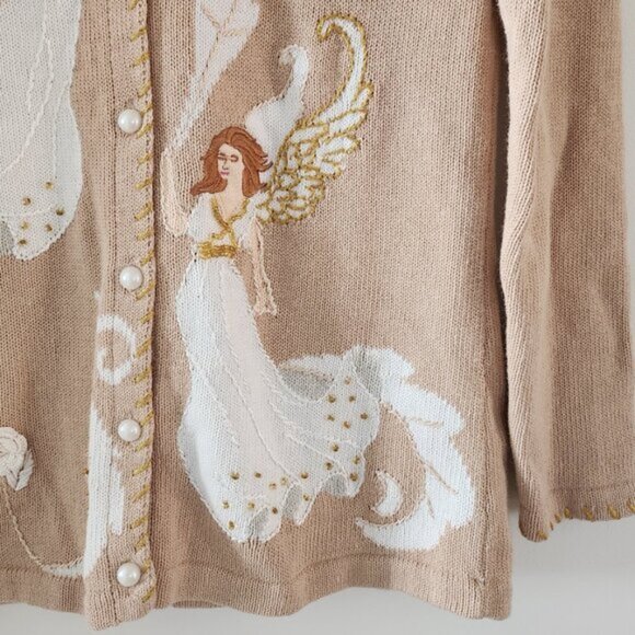 Storybook Knits Romantic Angels Cardigan Top Sweater XS b44 - Picture 3 of 6